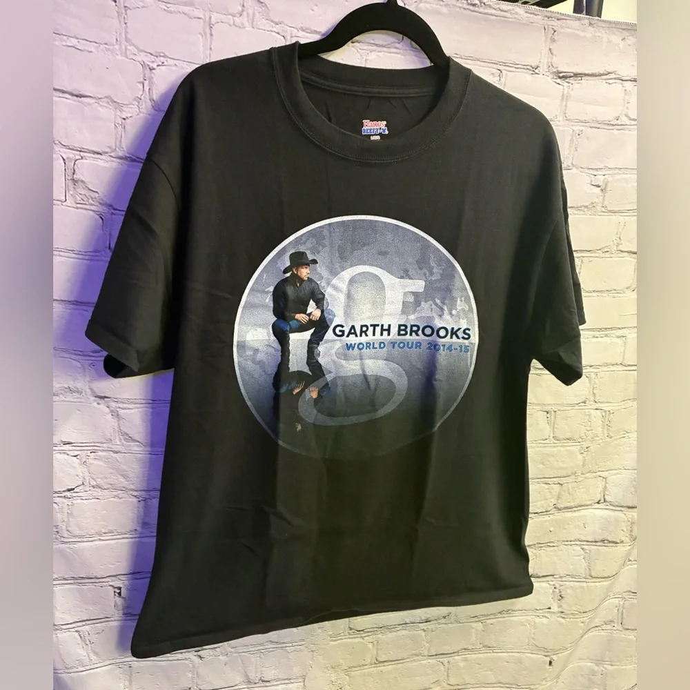 5/$20 Garth Brooks World Tour 2014-2015 Country Music SzL Concert‎ T-shirt Black